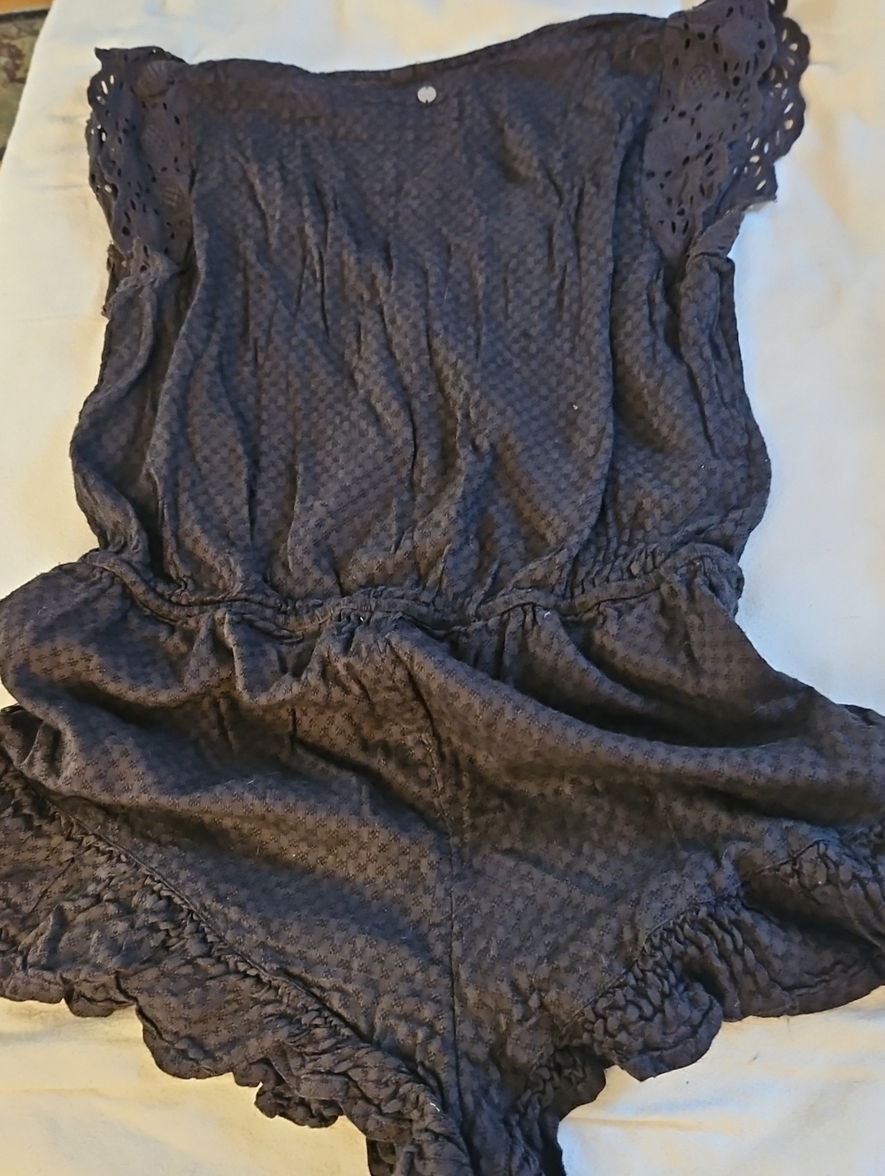 Rip Curl Crochet Lace Romper Made In India - Picture 2 of 11